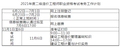 江西2021年二級造價工程師資格審核時間及方式